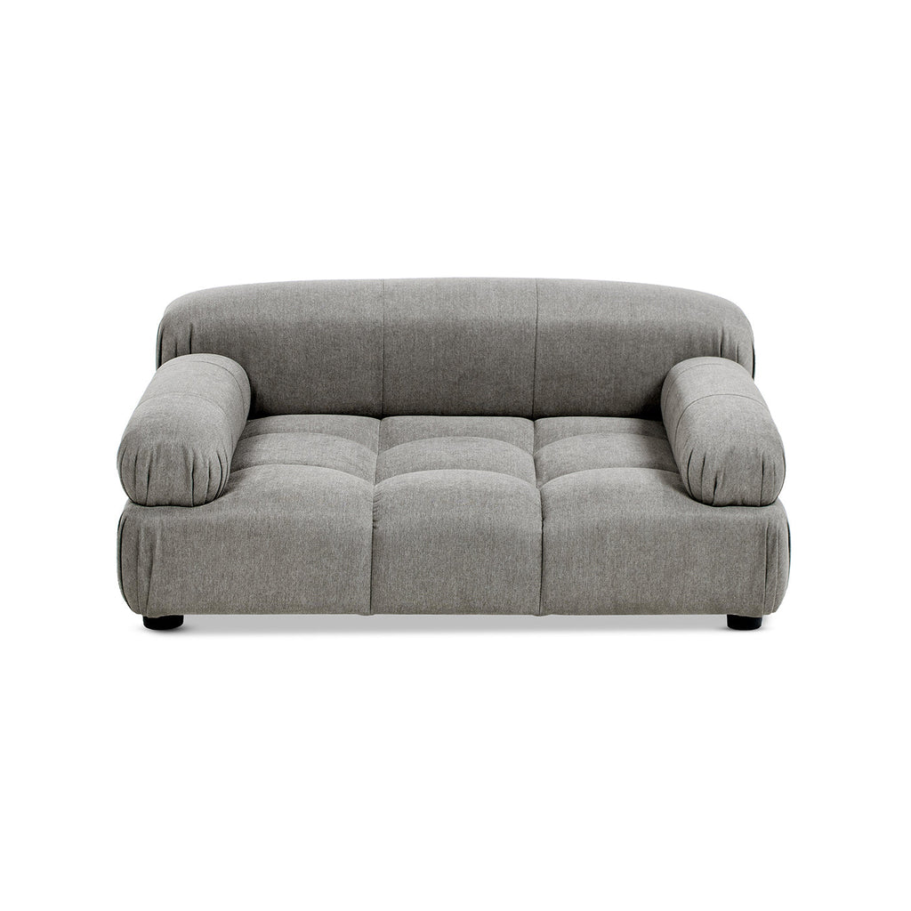 Marcel Upholstered Modern Pet Bed, Small to Medium Dog or Cat Uptown Gray Performance Velvet
