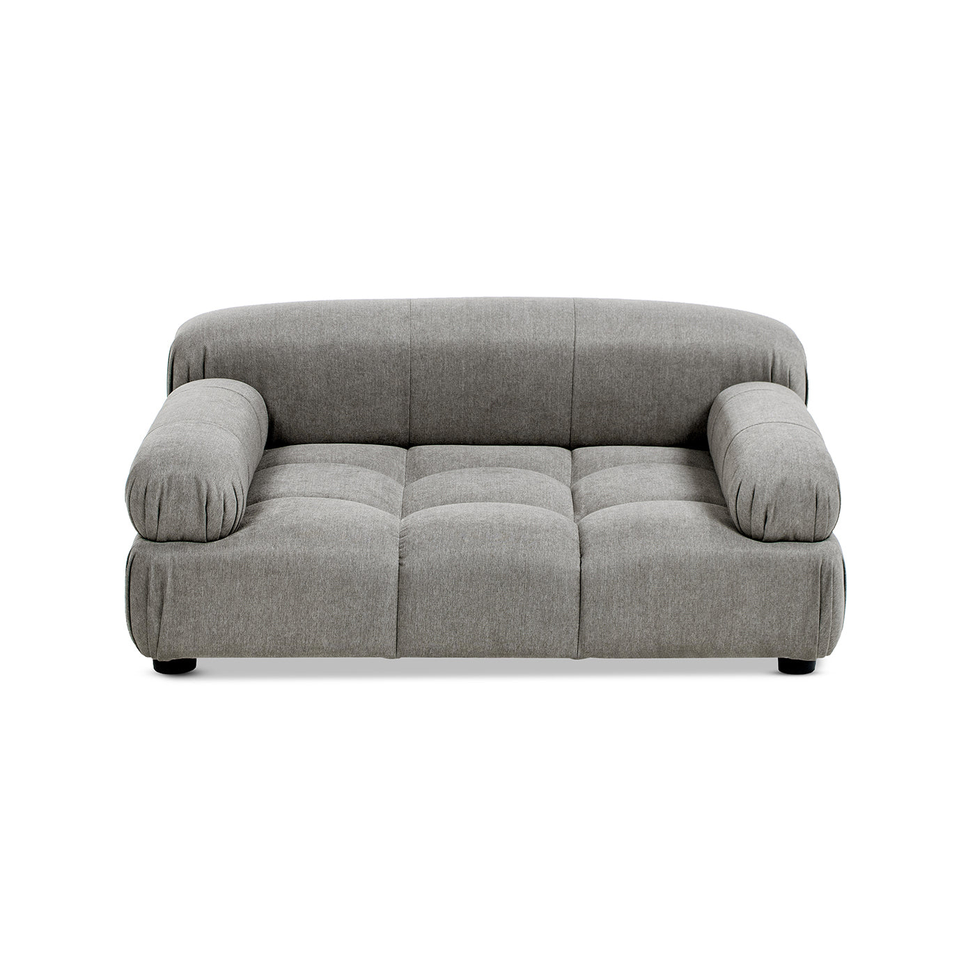 Marcel Upholstered Modern Pet Bed, Small to Medium Dog or Cat Uptown Gray Performance Velvet