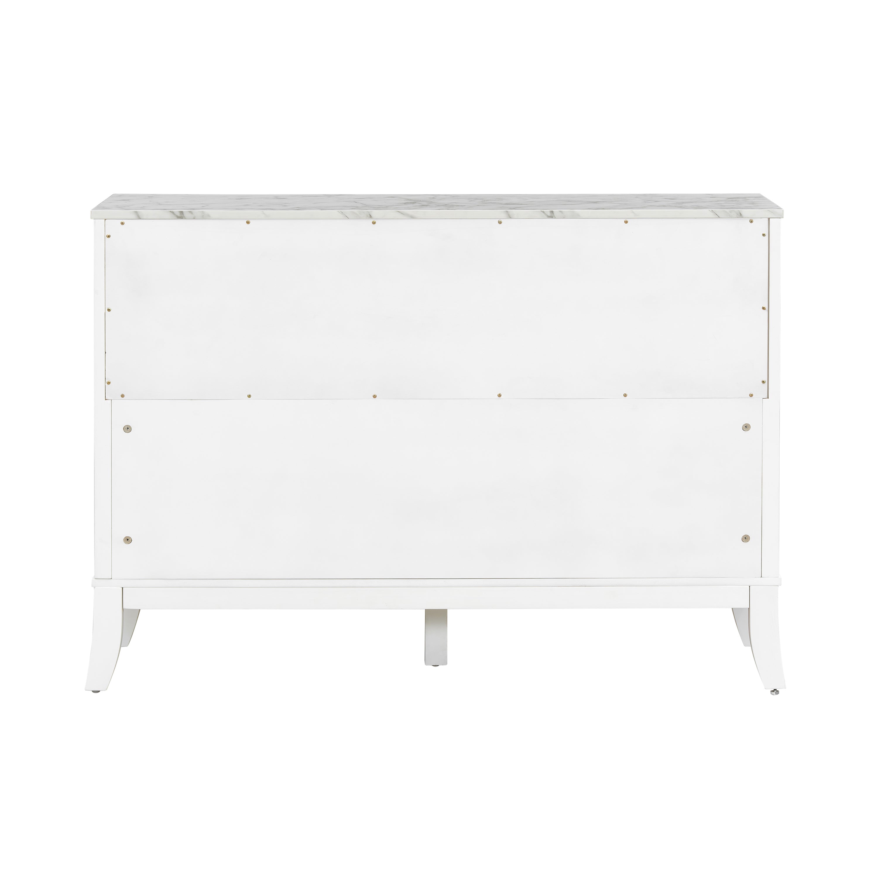 Storage Cabinet 3 Doors Stylish Style White