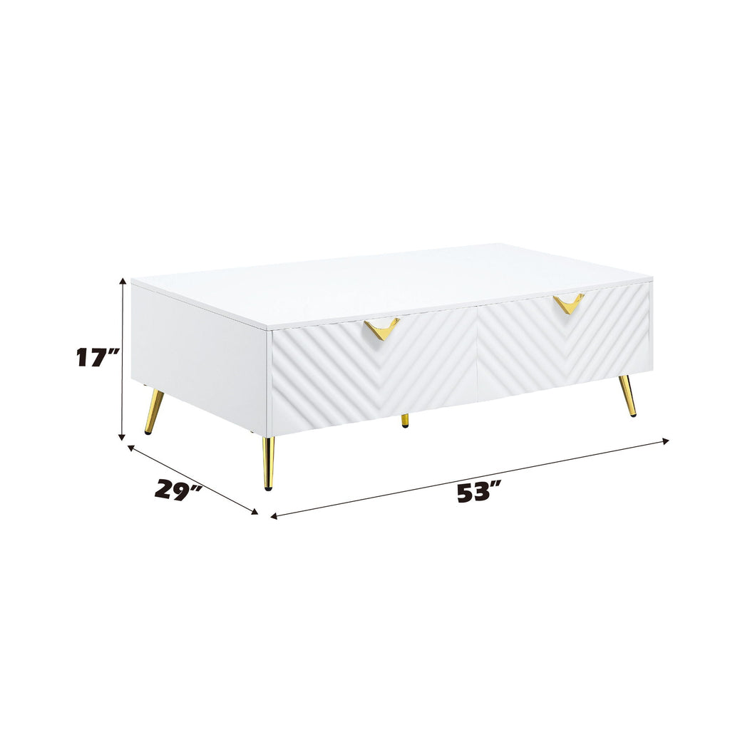 Gaines - High Gloss Coffee Table - White