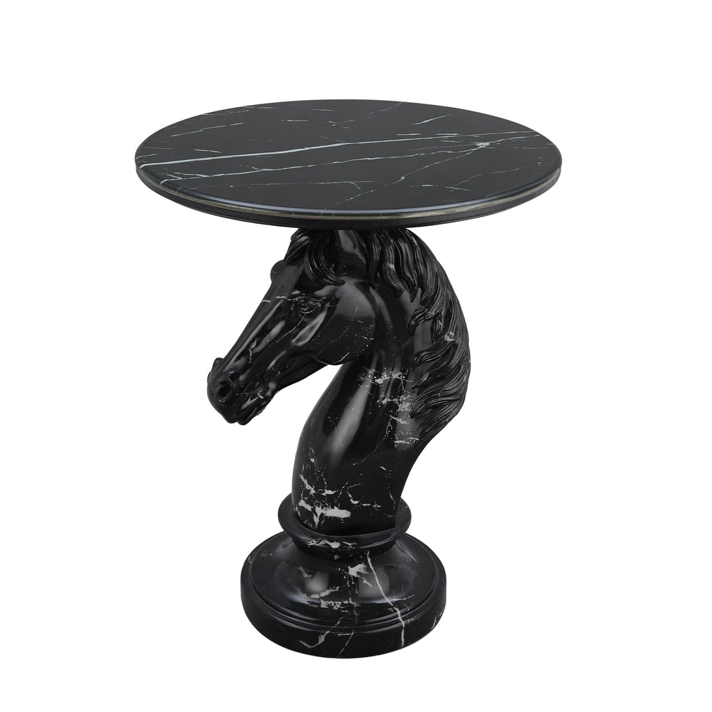 Horse Head Accent Table Animal Statue End Table