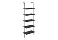 5-Tier Ladder Bookshelf with Marble Look for Office & Home