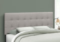Queen Size Upholstered Gray Headboard