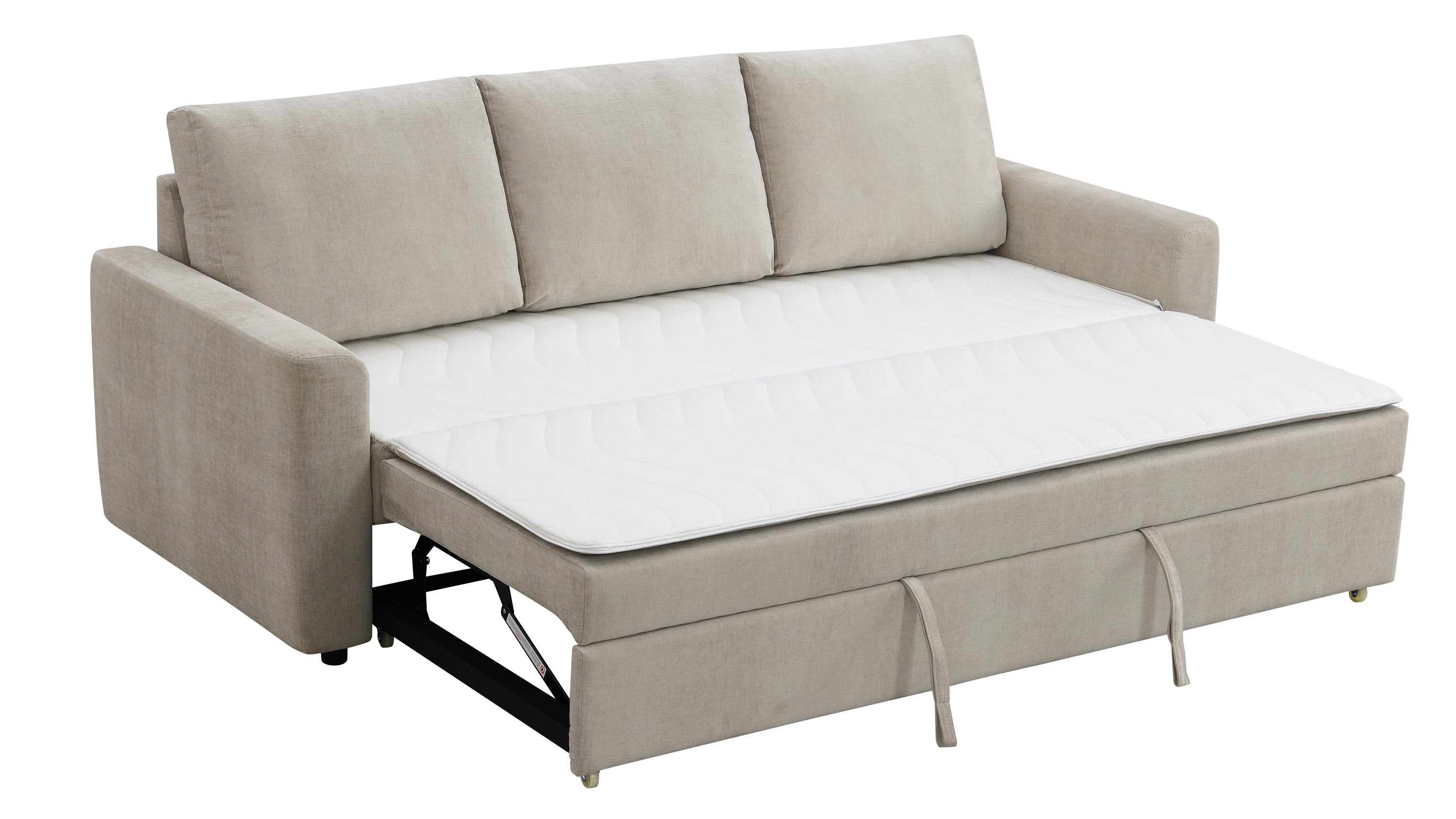 Leira Beige Linen Pull Out Sleeper