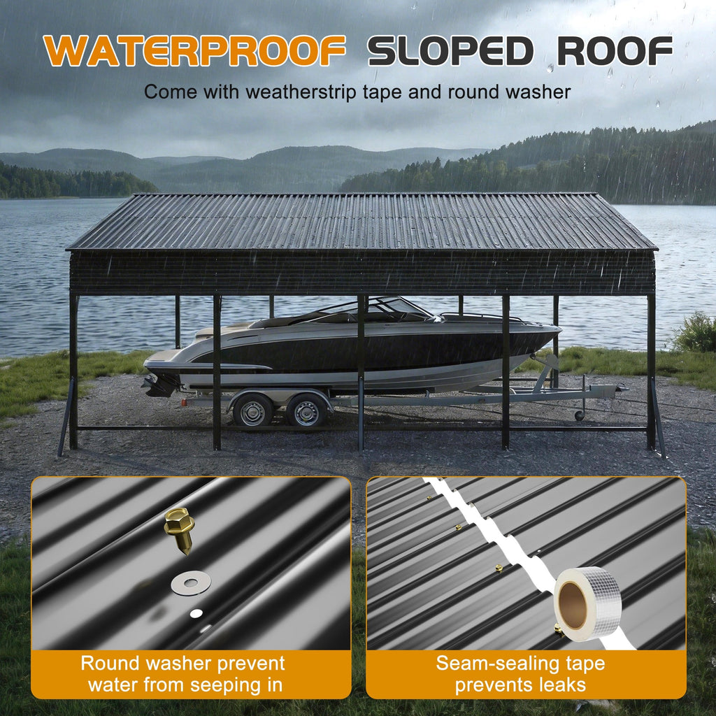 20'x20' Galvanated Steel Carport Canopy