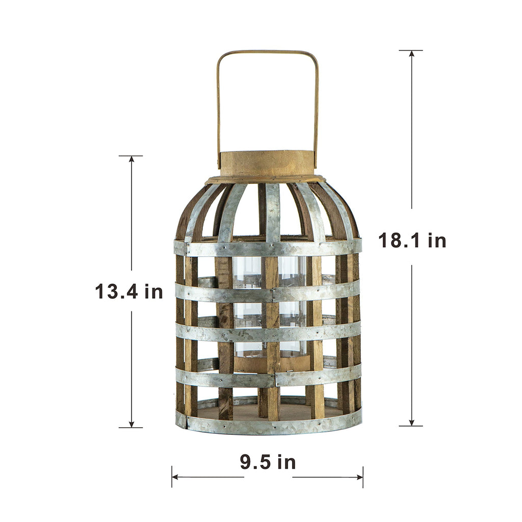 Decorative Lantern With Handle Wooden Lantern For Indoor Outdoor Home Garden Wedding