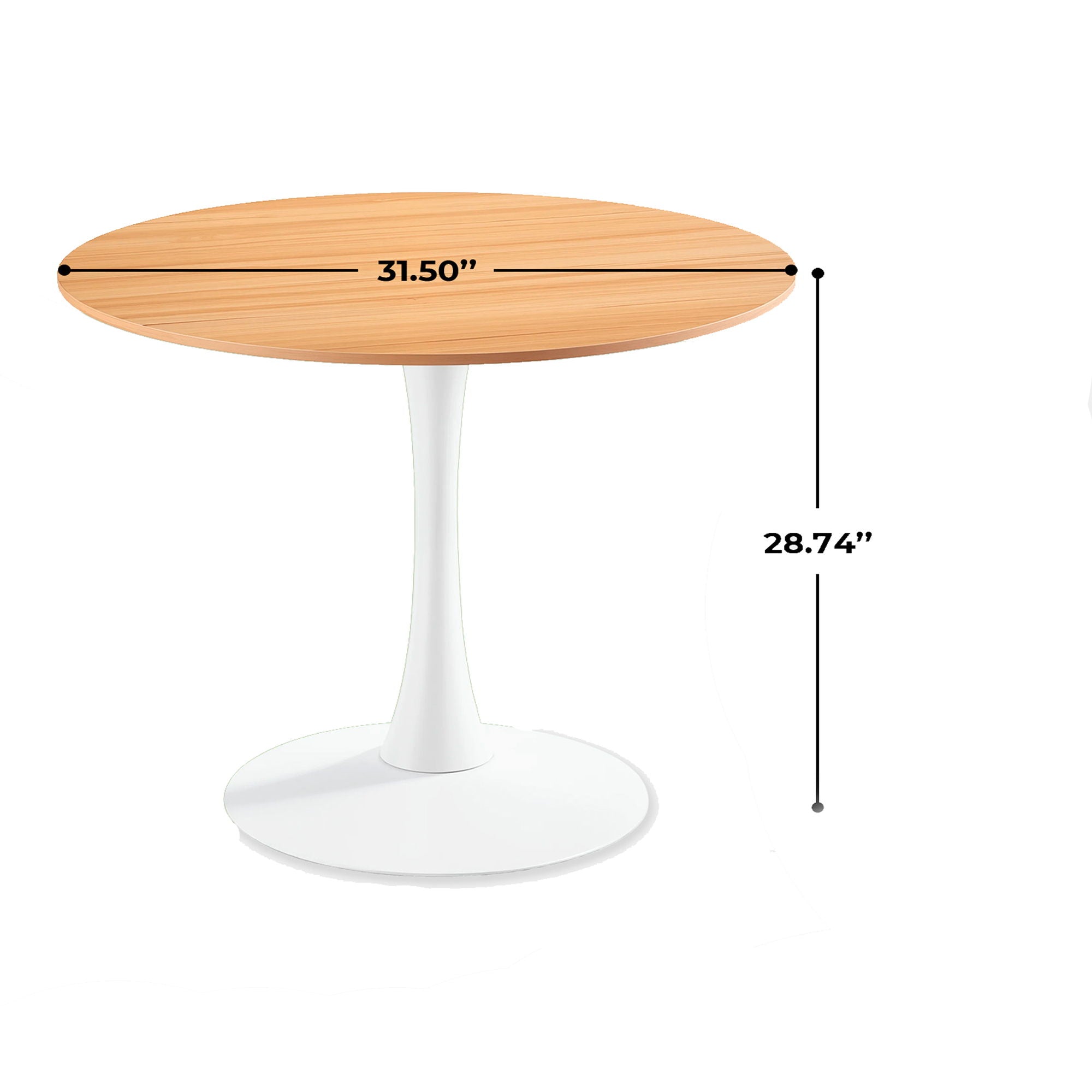 Mid-Century Tulip Table With Round Top and Pedestal Base