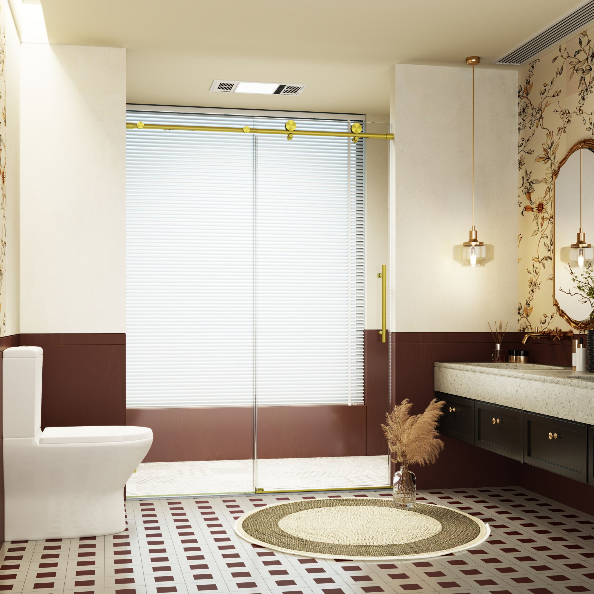 Frameless Single Sliding Soft Close Shower Doors, 5/16" Sgcc Tempered Glass