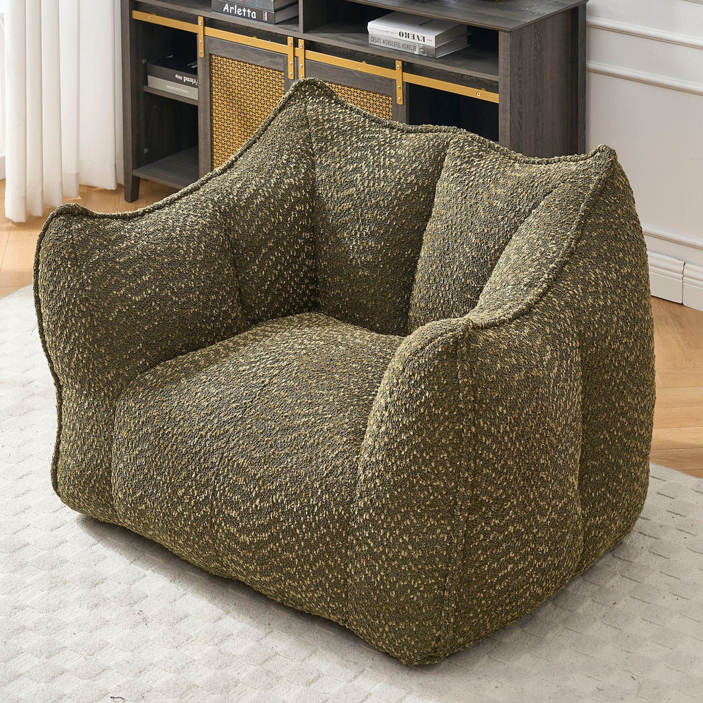 Comfortable Chenille Sofa Chairs With Highly Resilient Foam