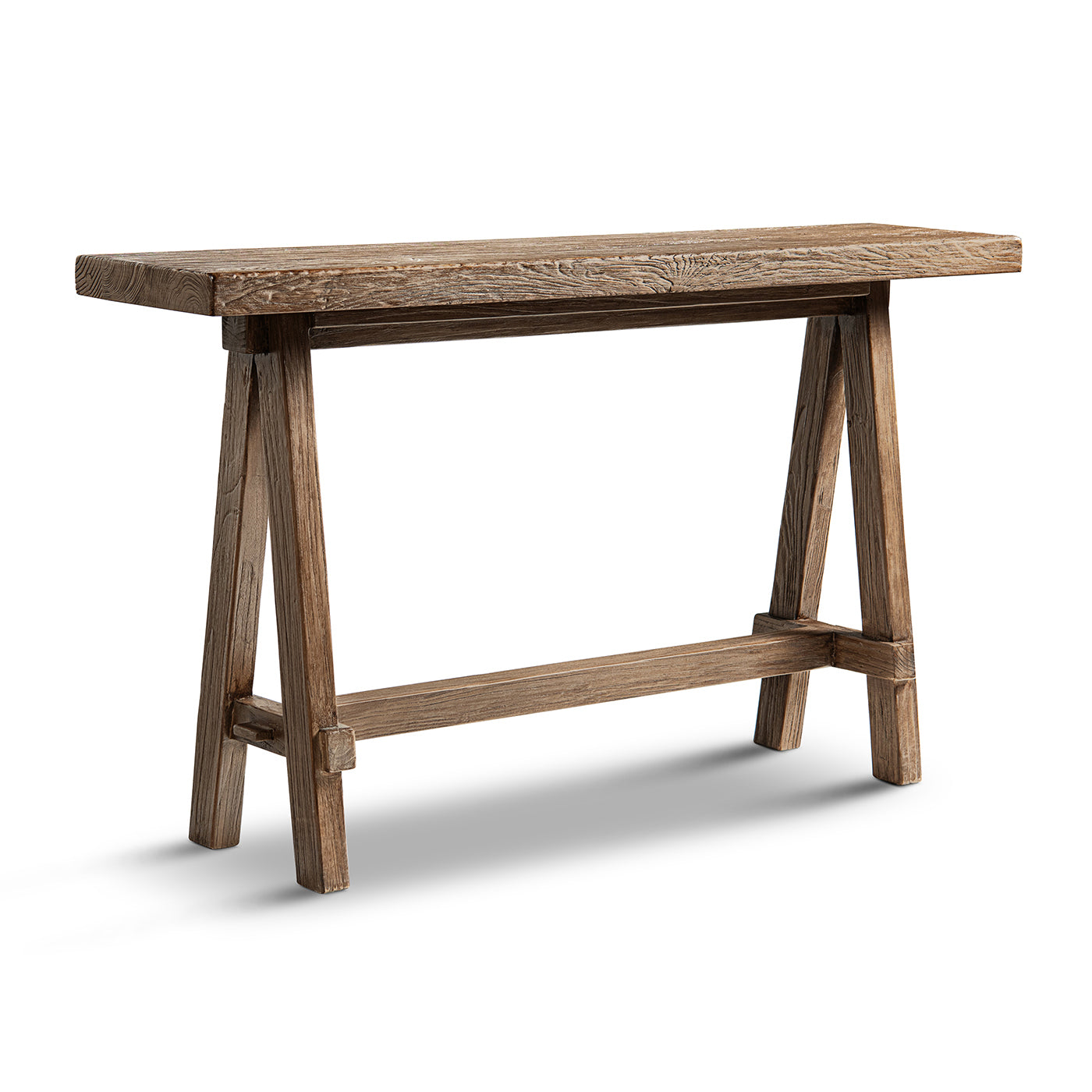 Hawthorne 60'' Solid Reclaimed Elm Trestle Console Table