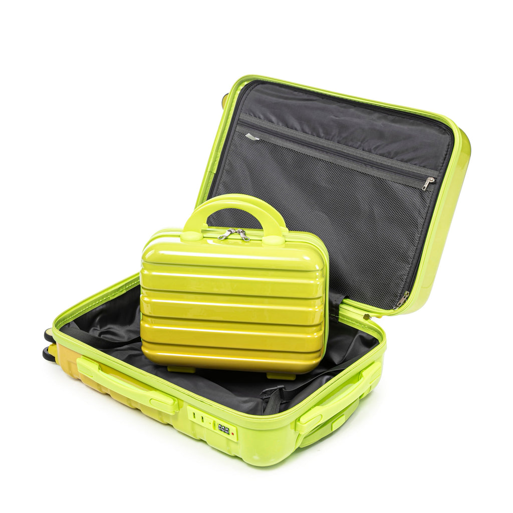 14'/20' 2-Piece PC Spinner Wheel Luggage Set with Gradient Color and Lock