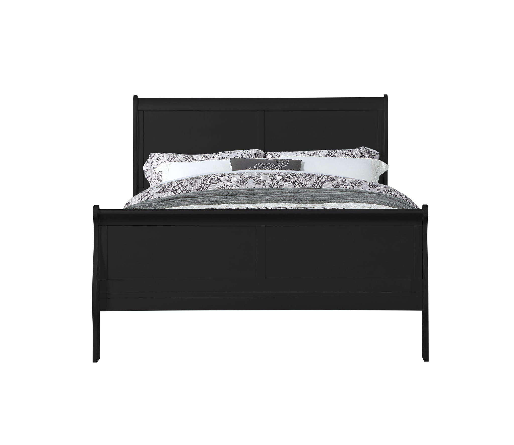 Louis Philippe Sleigh Style Bed