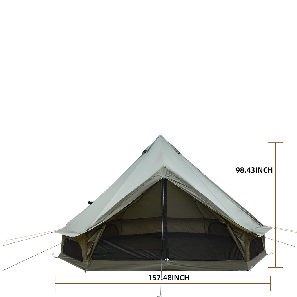Oxford Bell Tent for Family Camping - Spacious 13.1ft Yurt with Stove Jack
