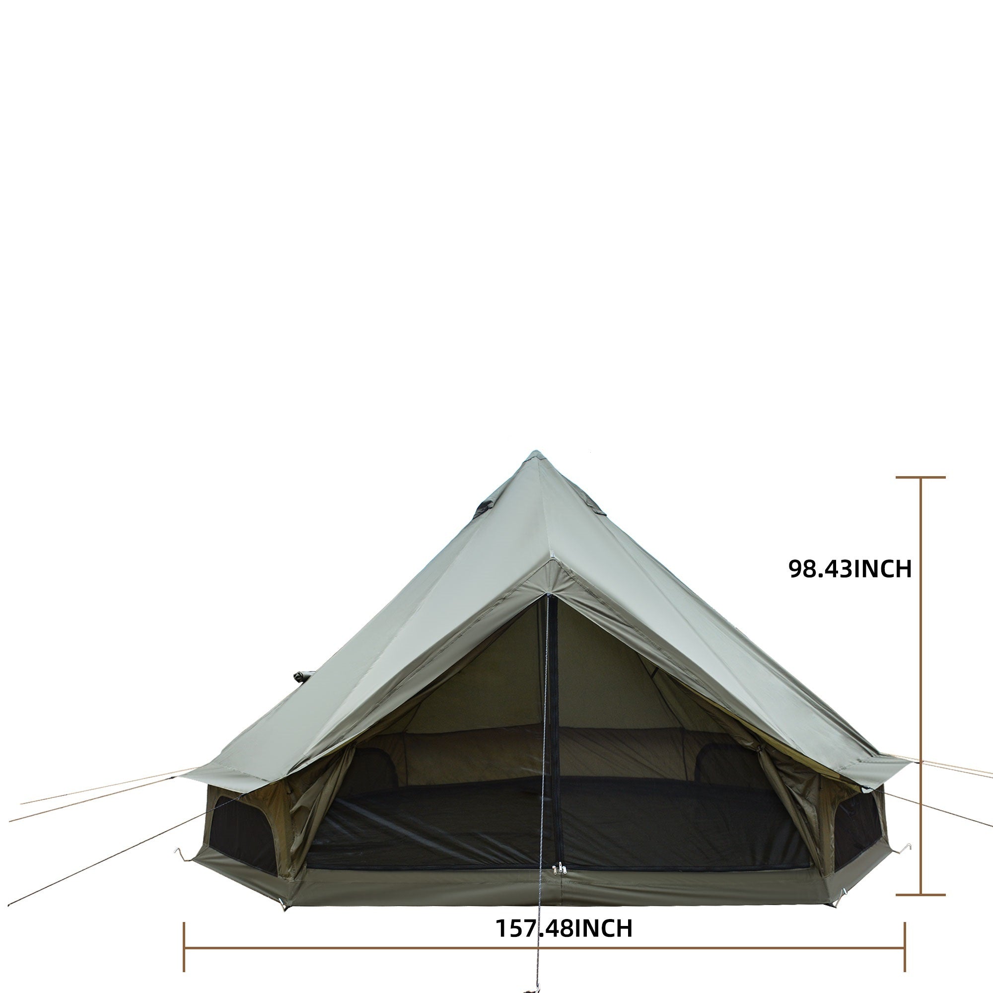 Oxford Bell Tent for Family Camping - Spacious 13.1ft Yurt with Stove Jack