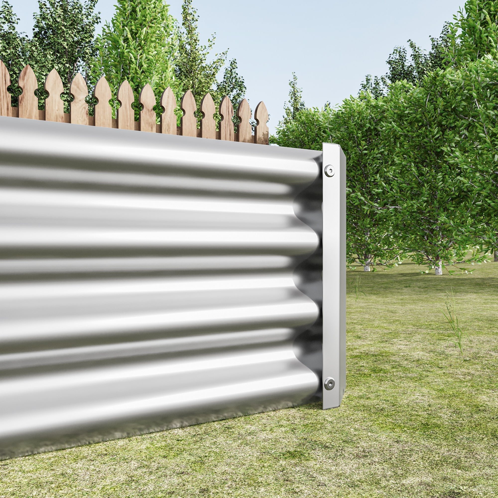 Raised Garden Bed Kit - Metal 7.6x3.7x0.98 ft