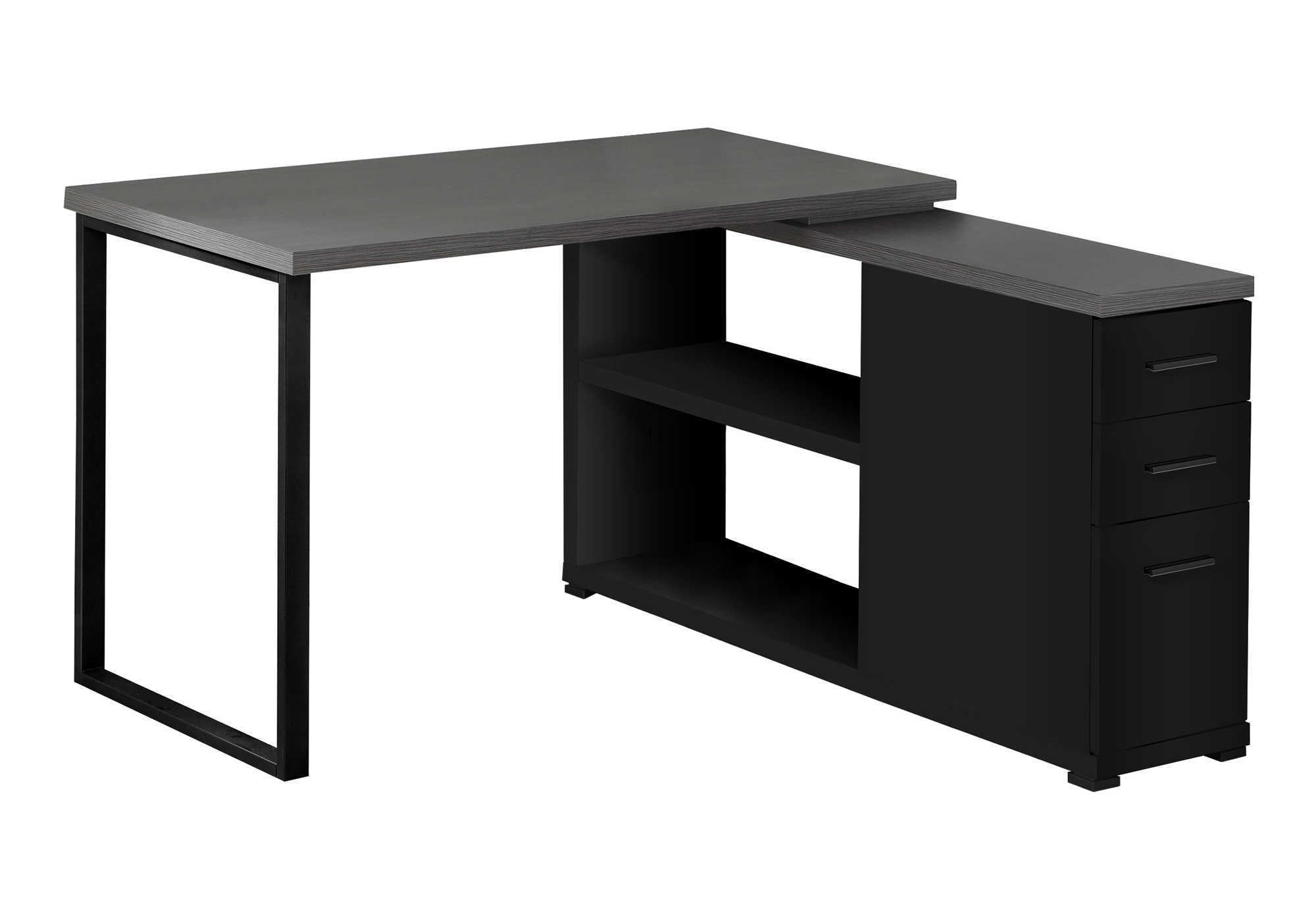 L-Shape Computer Desk with Storage Drawers
