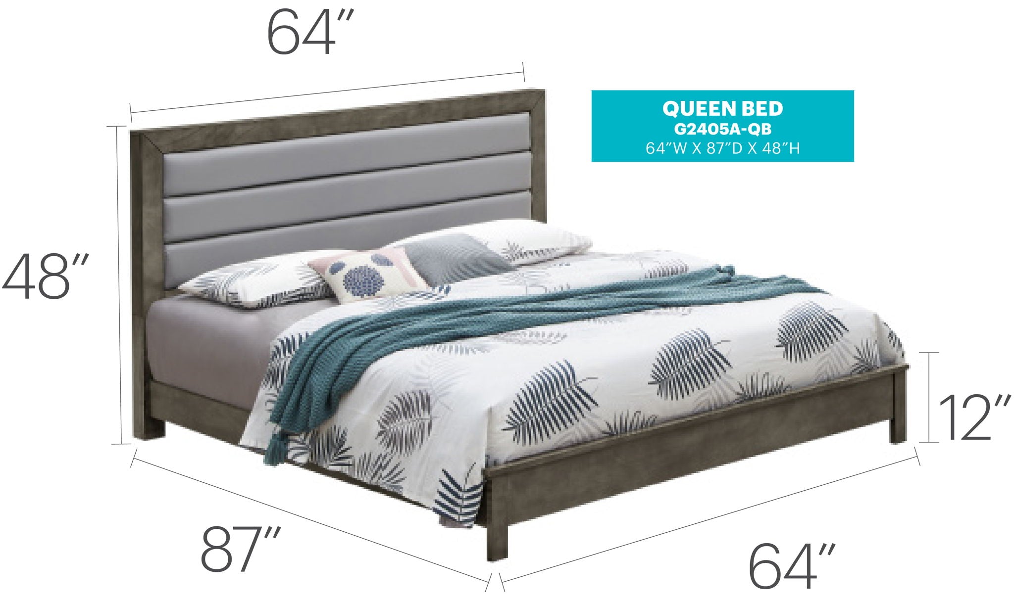 Transitional Modern Design Bed