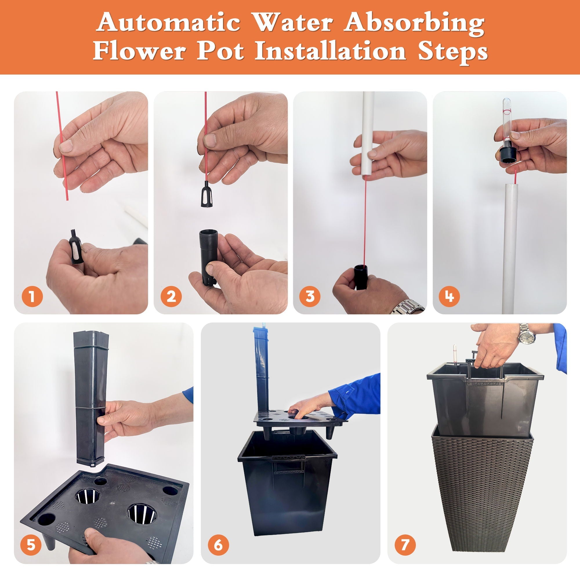 Indoor Outdoor Planter With Automatic Watering System