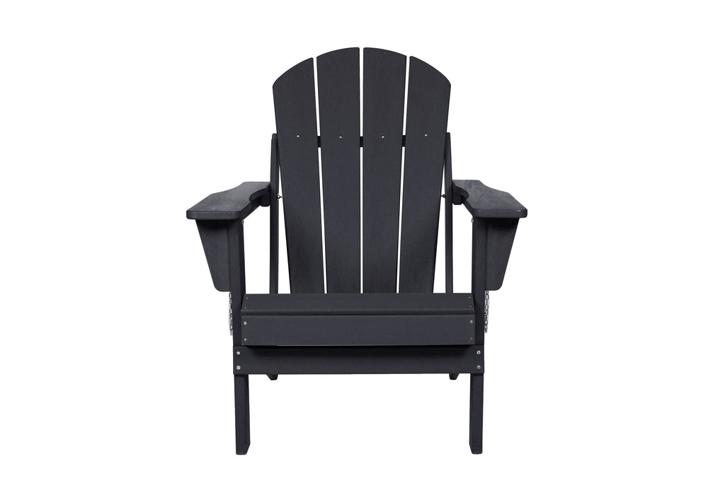 Folding Adirondack Chair with Side Table, 3-Piece Set