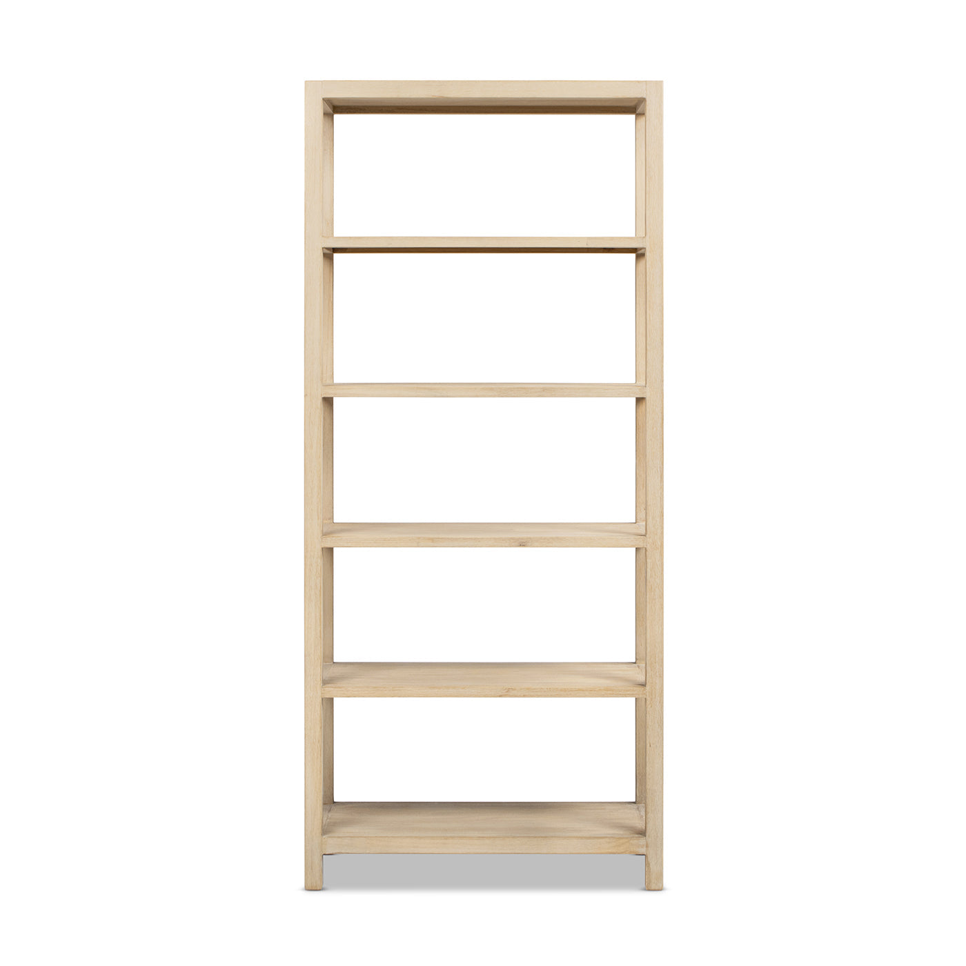 Ellis 71' Reclaimed Wood 5-Shelf Open Frame Bookcase