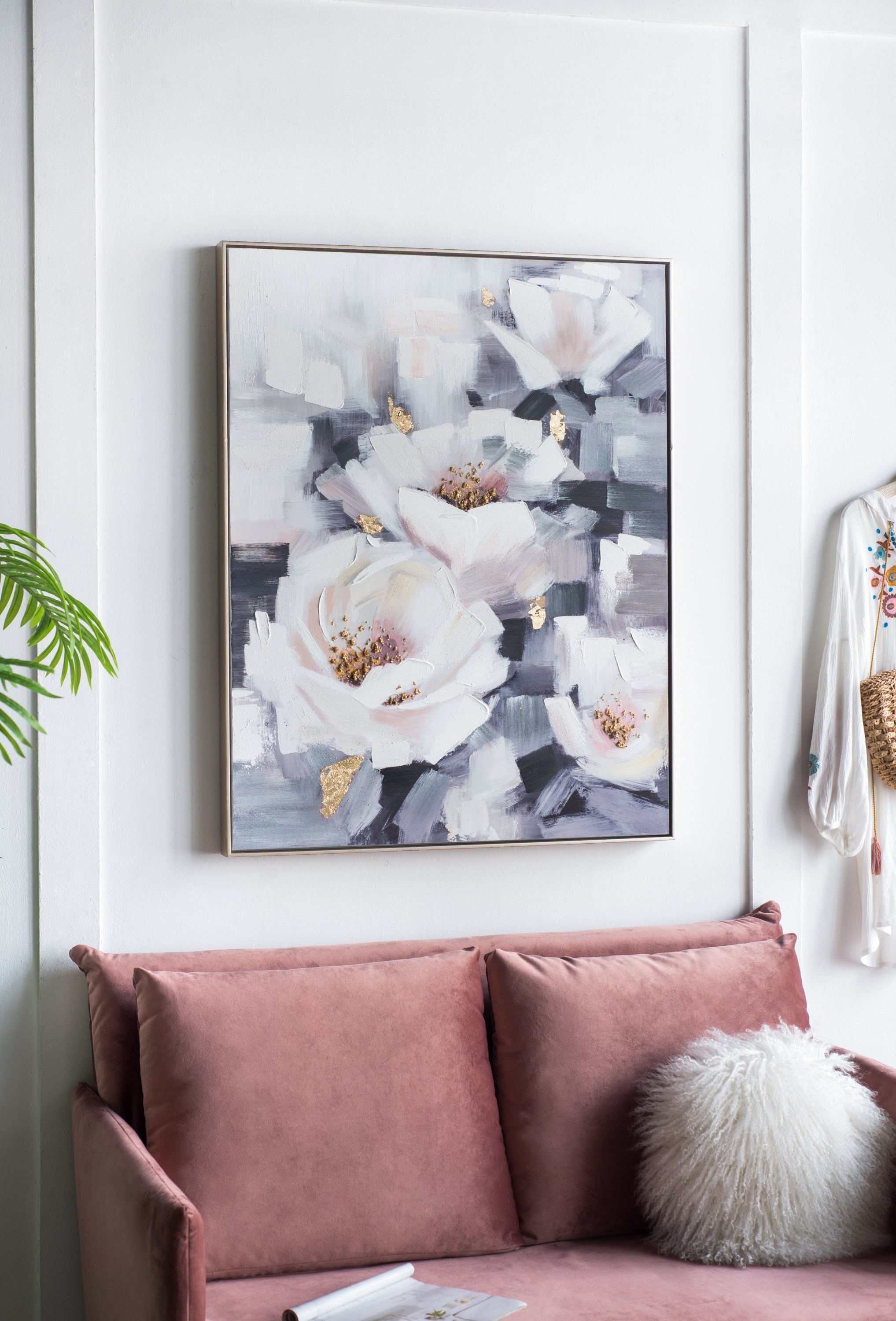 Sarah Framed Floral Wall Art, Large