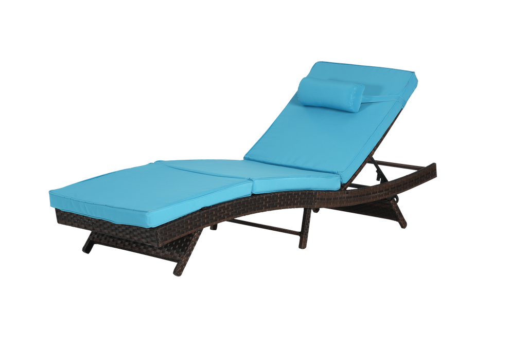 Outdoor Wicker Reclining Chair Set of 2