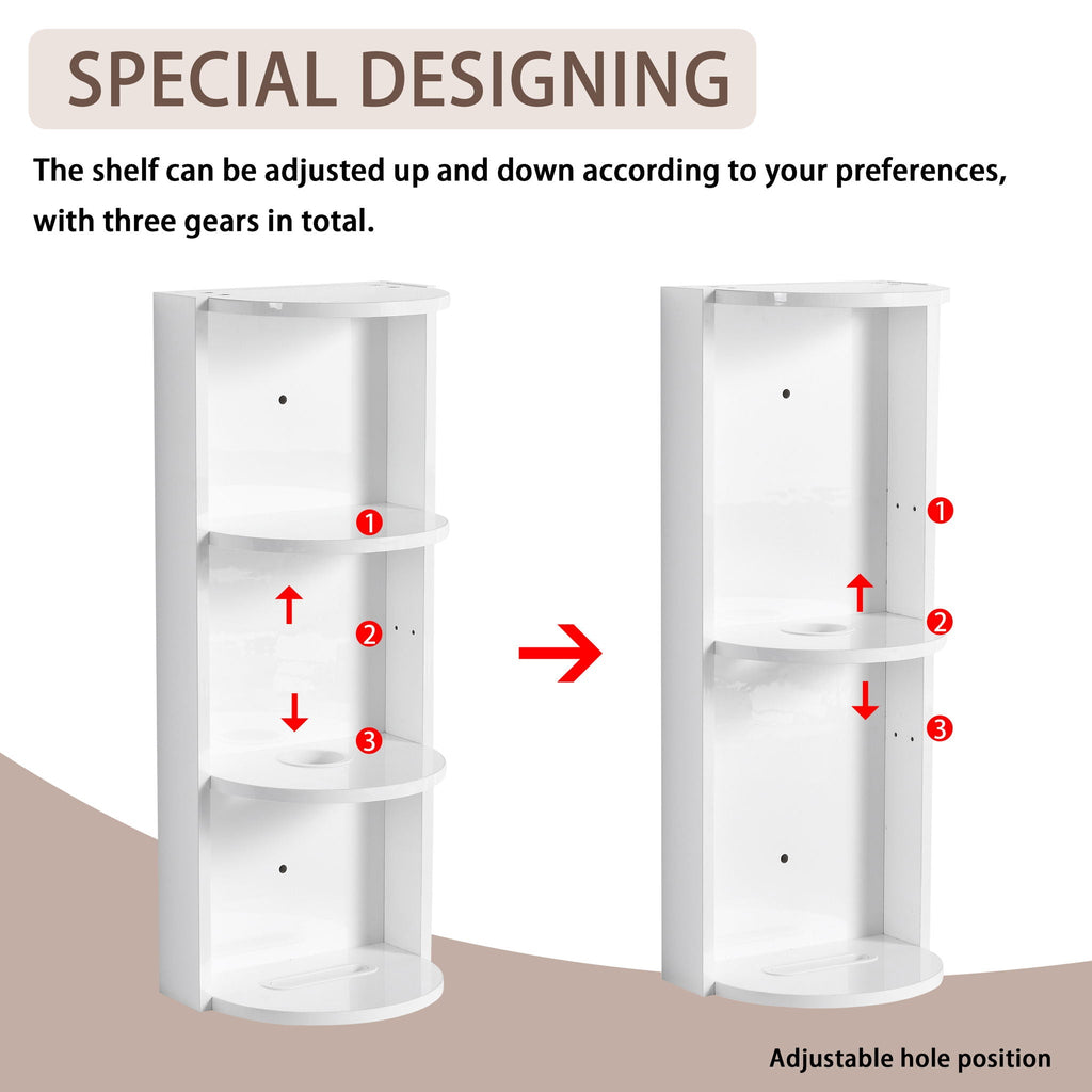 Bathroom Wall Mounted Storage Rack With Floating Design