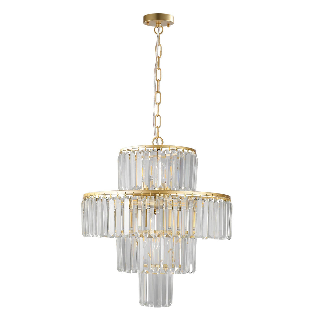 20' Modern Crystal Chandelier with Gold Finish