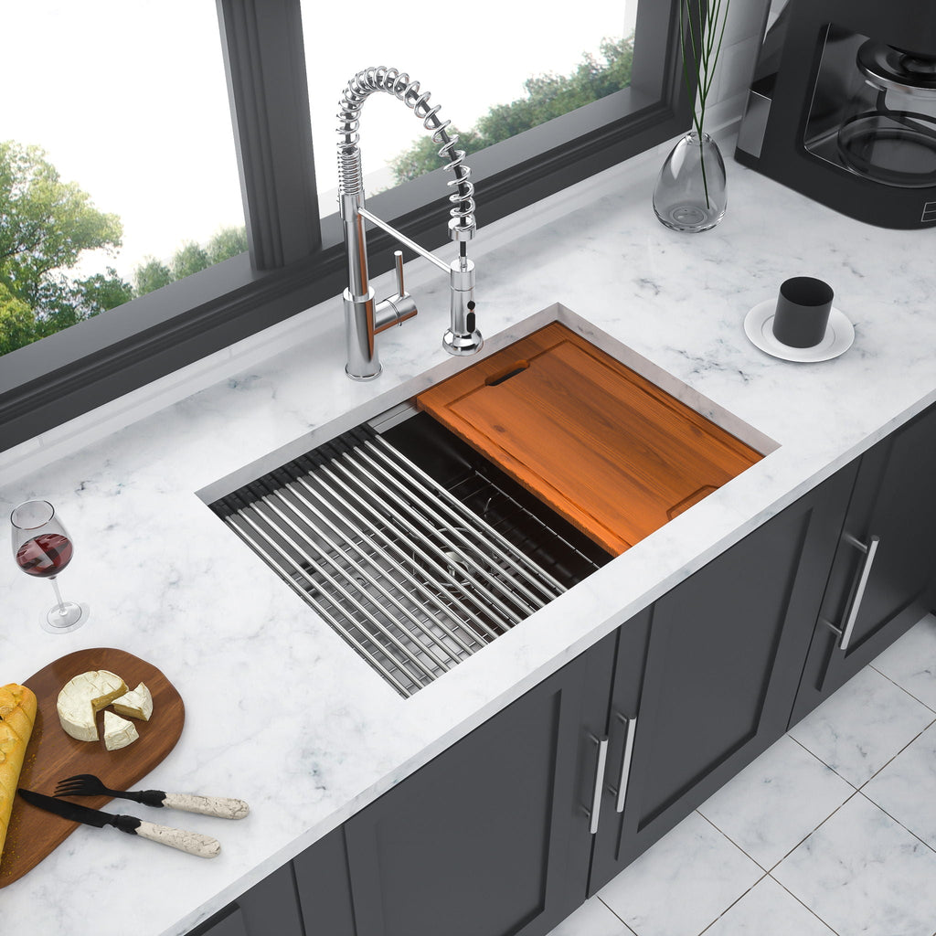 Single Bowl Undermount Workstation Kitchen Sink with Accessories