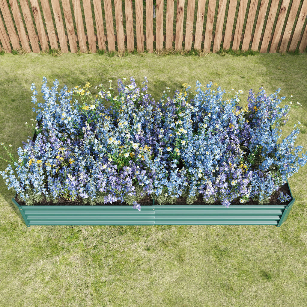 Raised Garden Bed Kit - Metal Raised Bed Garden 7.6x3.7x0.98ft