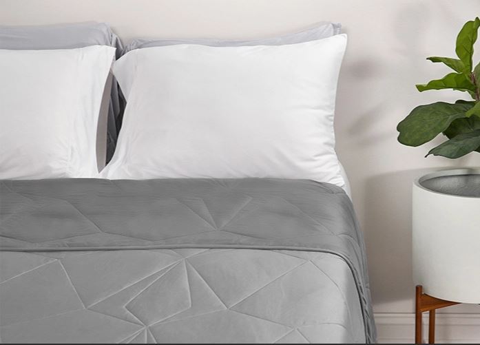 BedGear Cooling Blanket, Grey - Queen