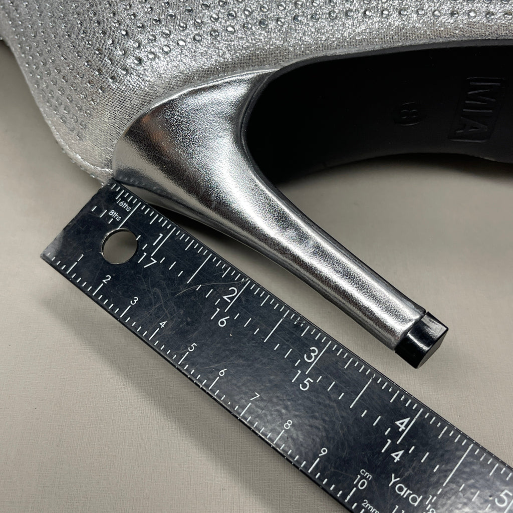 MIA Mackynzie Silver Stone Tall Heeled Boots Sz 10M Q100302