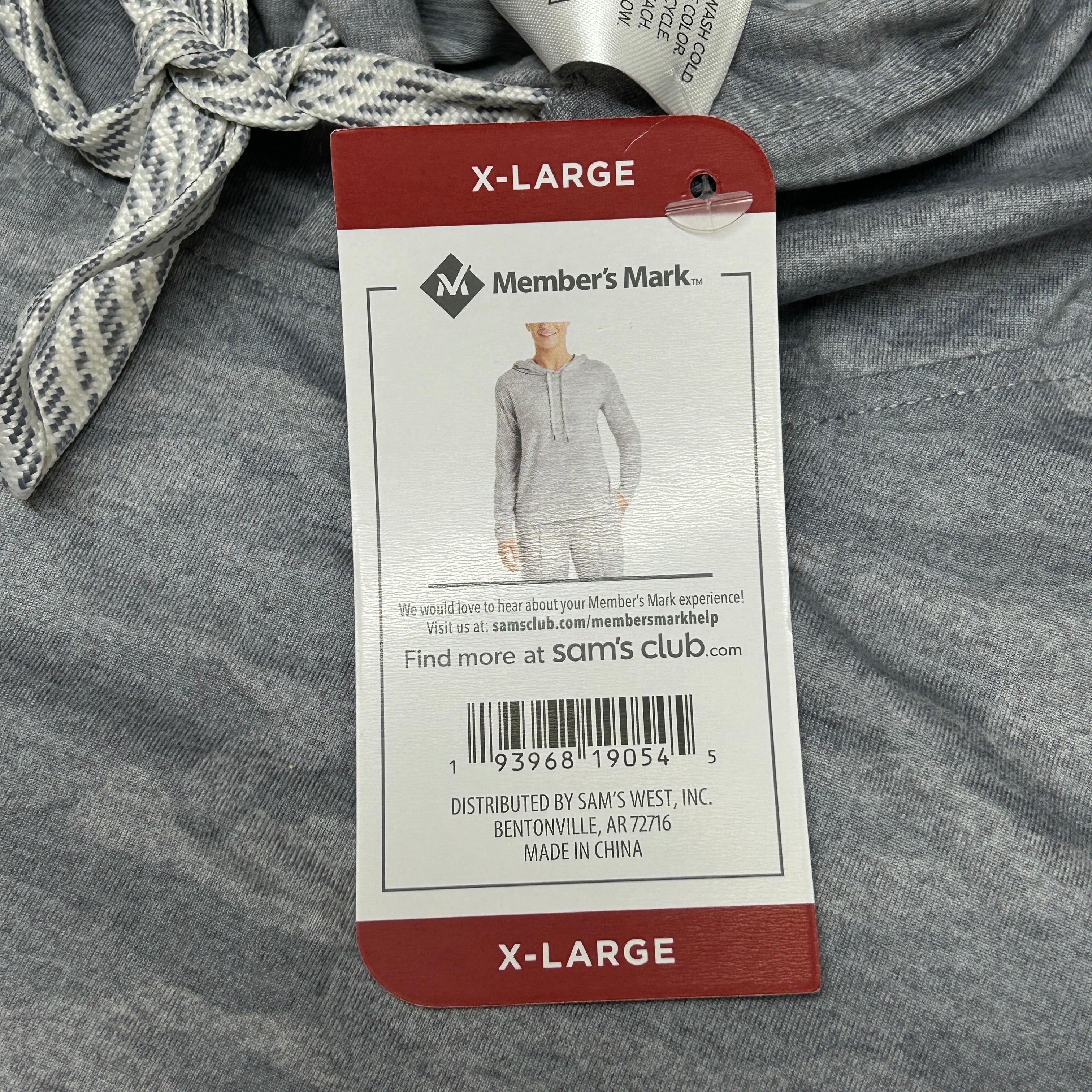 MEMBERS MARK Favorite Soft Pullover Light Grey Camo Size X-Large (New)