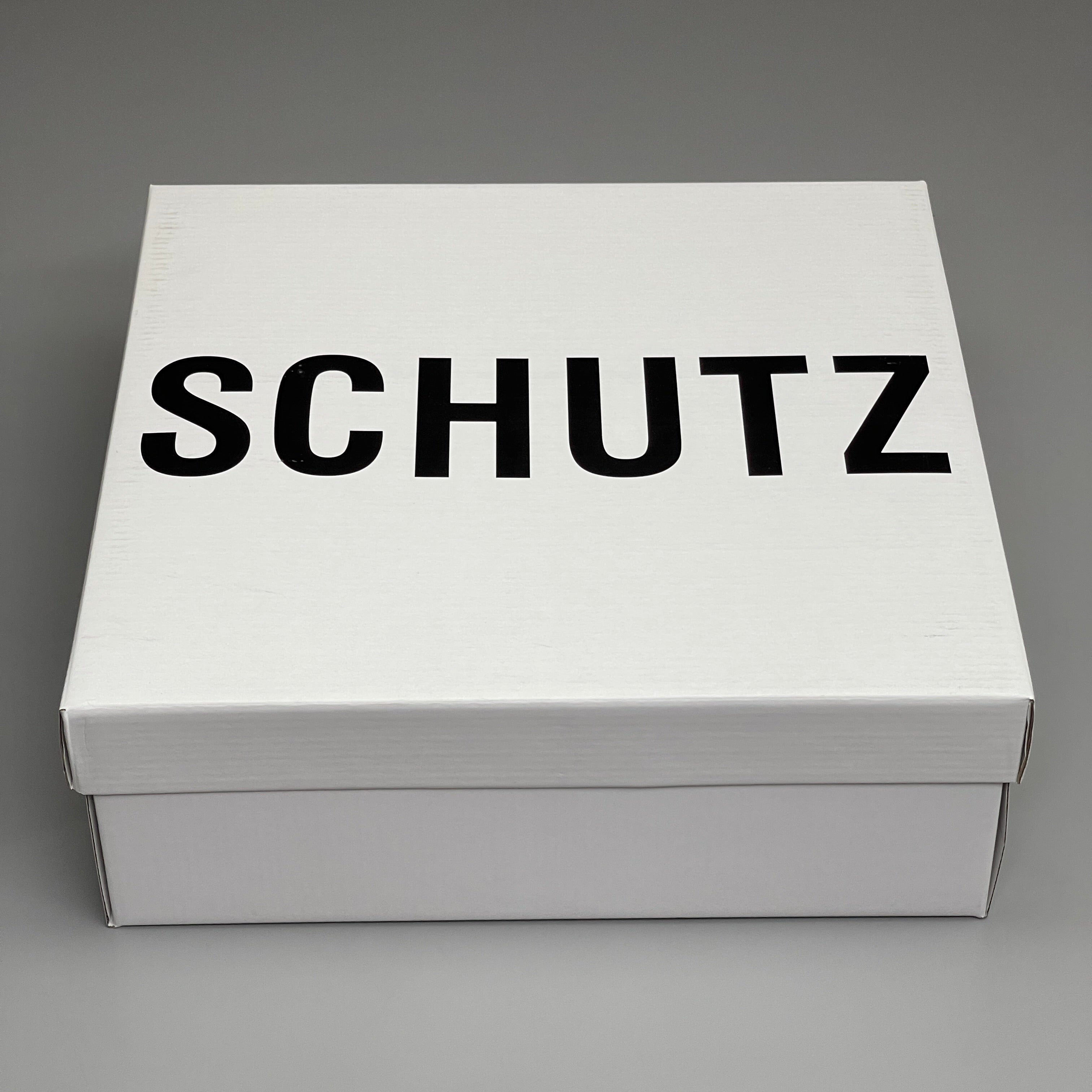 SCHUTZ Keefa Casual Women's Leather Sandal Black Platform 4" Heel Shoes Sz 6B (New)