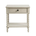 Nightstand With 1 Drawer And Turned Legs