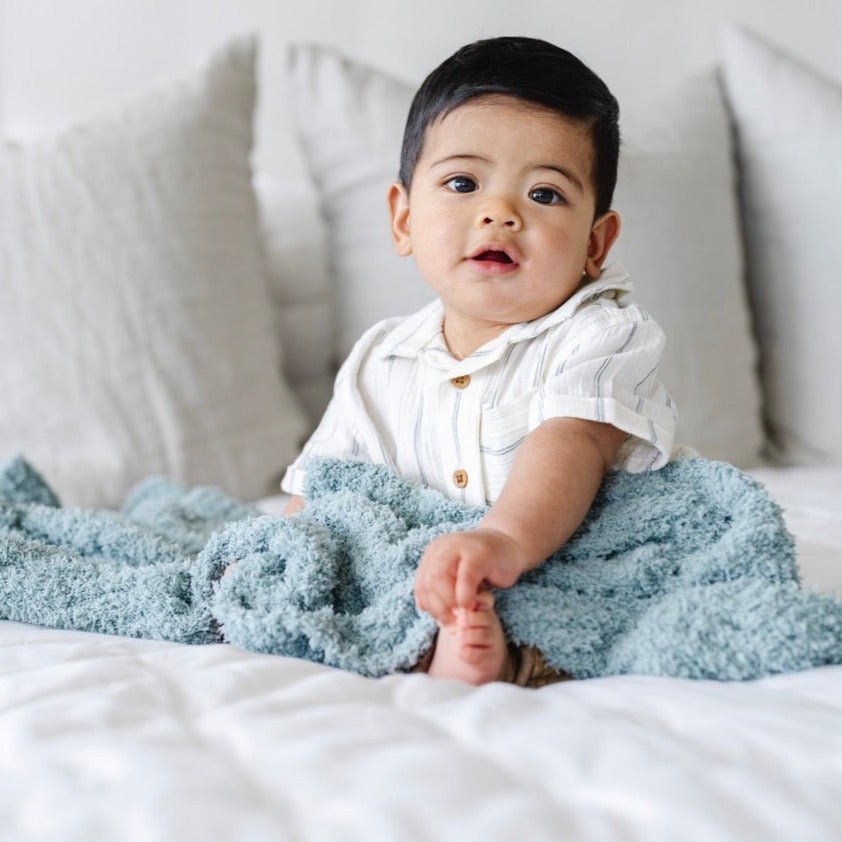 Ribbed Bamboni® Receiving Blanket 30x40 Inch Microfiber
