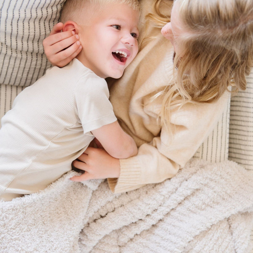 Ribbed Bamboni® Receiving Blanket 30x40 Inch Microfiber