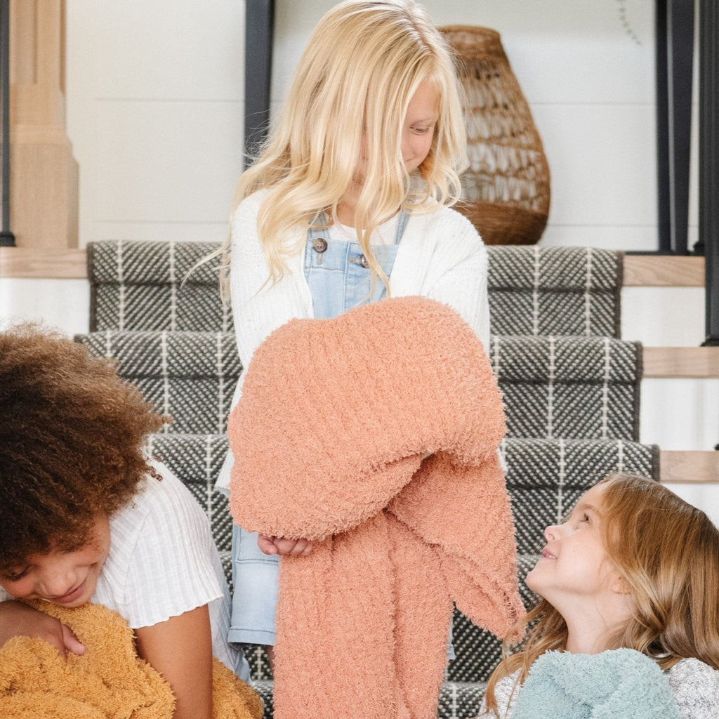 Ribbed Bamboni® Receiving Blanket 30x40 Inch Microfiber