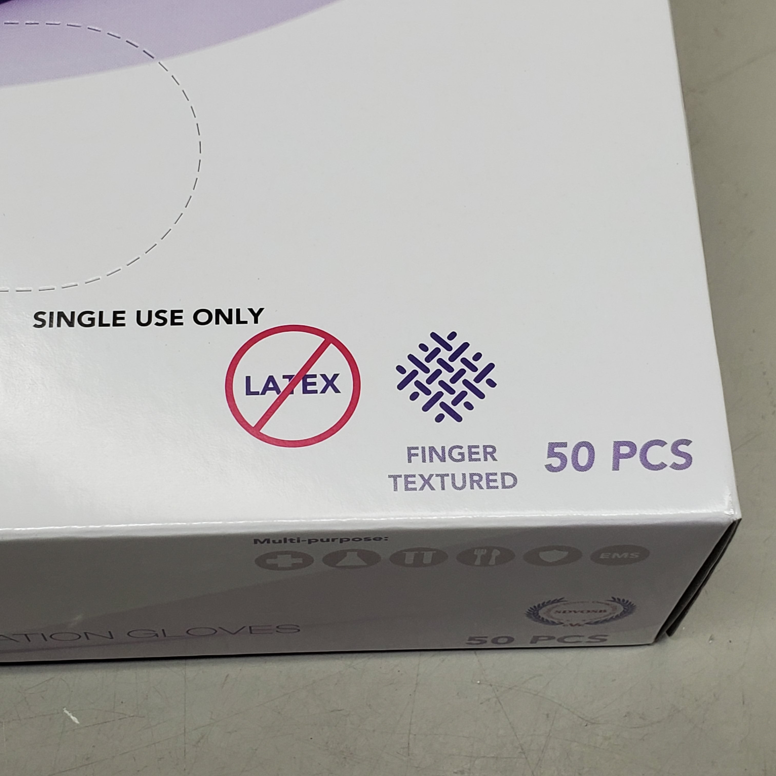 IONFLEX (10 Boxes Of 50) Powder Free Nitrile Exam Gloves Medium Blue UV82CSE500 Non-Sterile