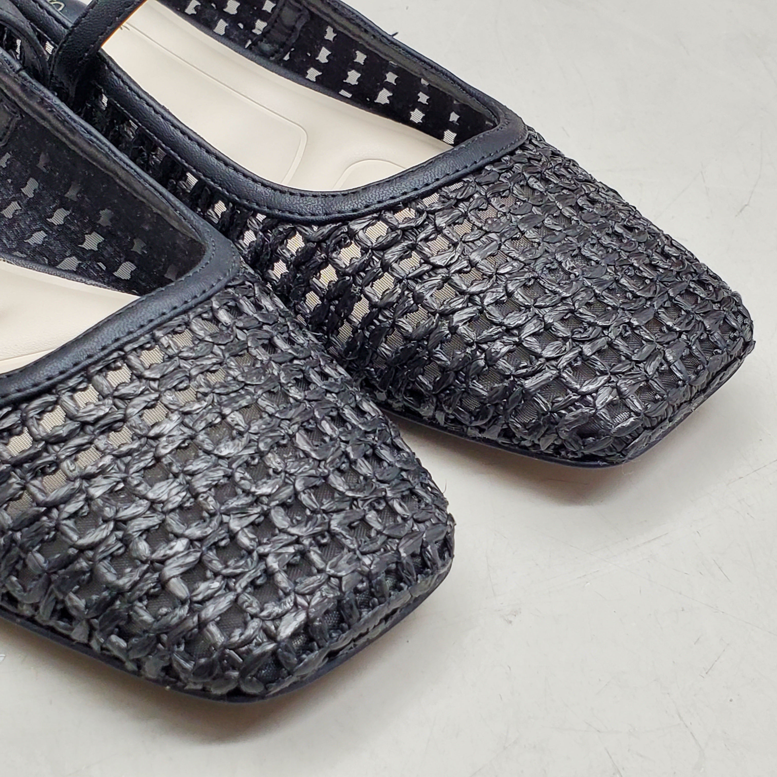 FRANCO SARTO L-Tinsley Mary Jane Women's Flat SZ M 7 Black