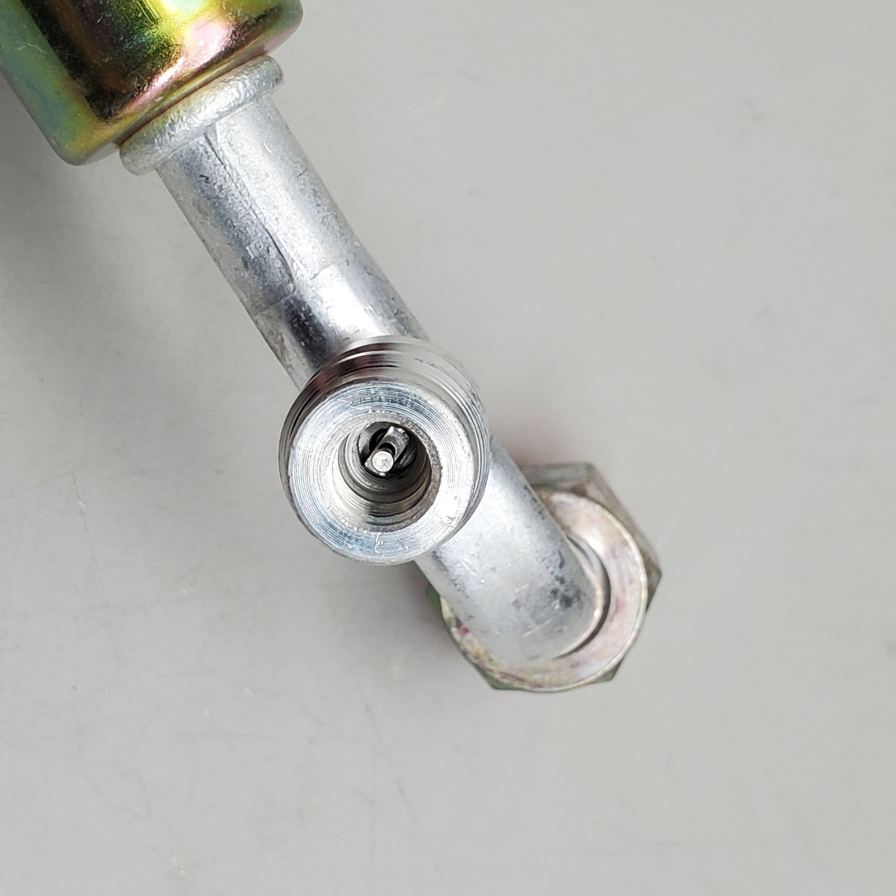 GA Beadlock A/C Fitting Crimp On Female O Ring  90 degree W 1/4" port