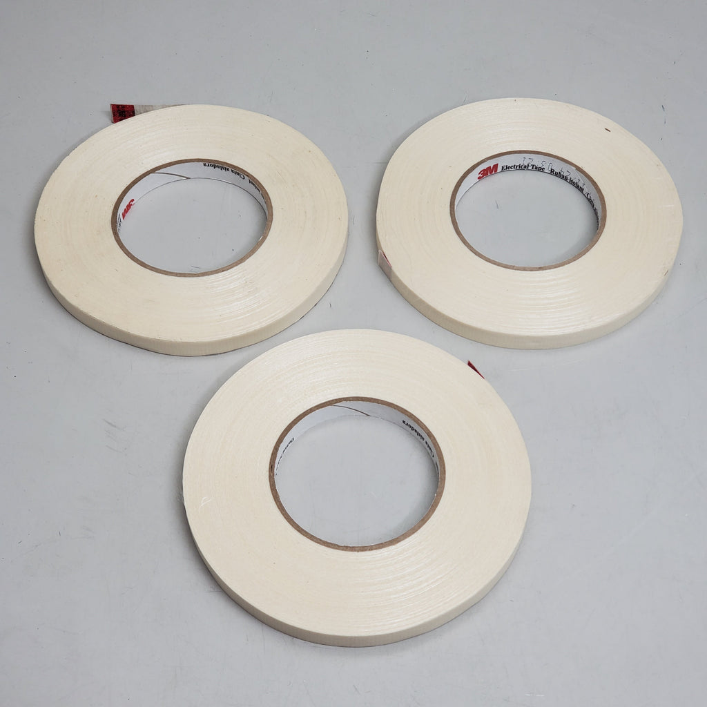 3M (3 Pack) Paper / Glass Cloth Electrical Tape 1/2" x 66' Tan