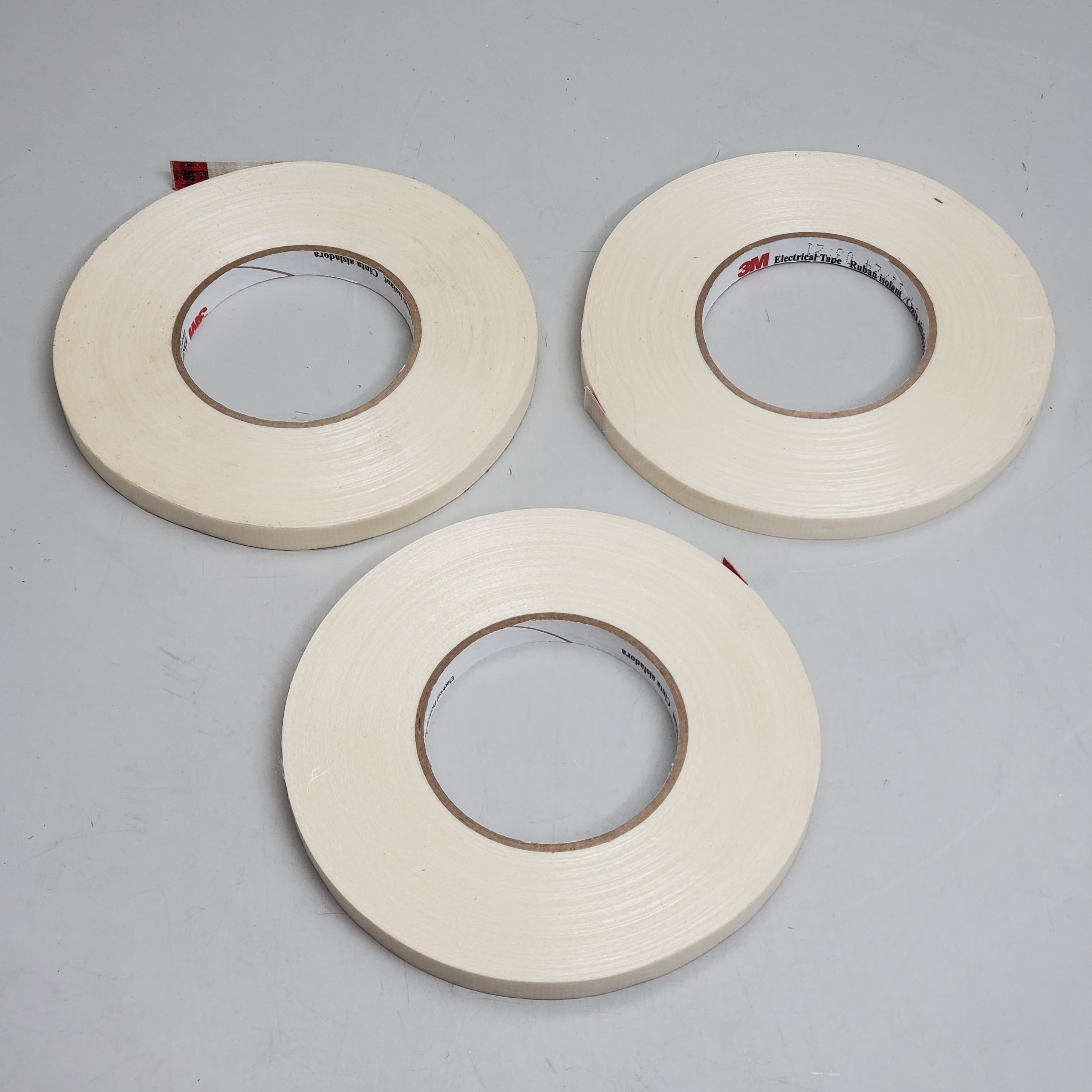 3M (3 Pack) Paper / Glass Cloth Electrical Tape 1/2" x 66' Tan