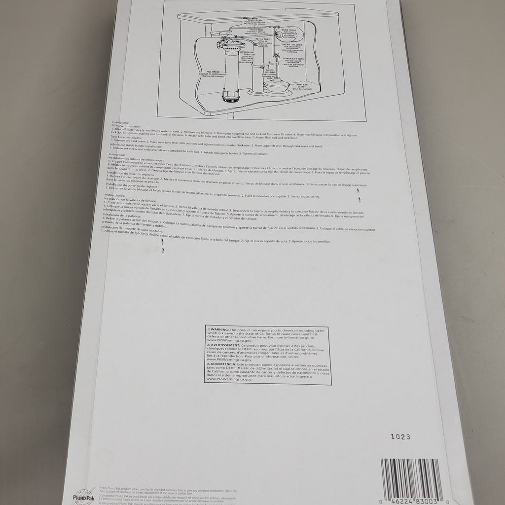 KEENEY Plumb Pak Anti-Siphon Toilet Tank Repair Kit For 12" Or Higher Tanks PP830-3